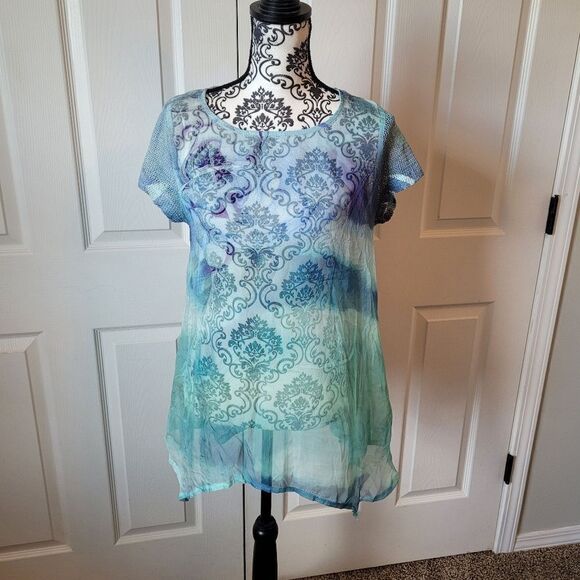 One world sheer floral top - Picture 1 of 6